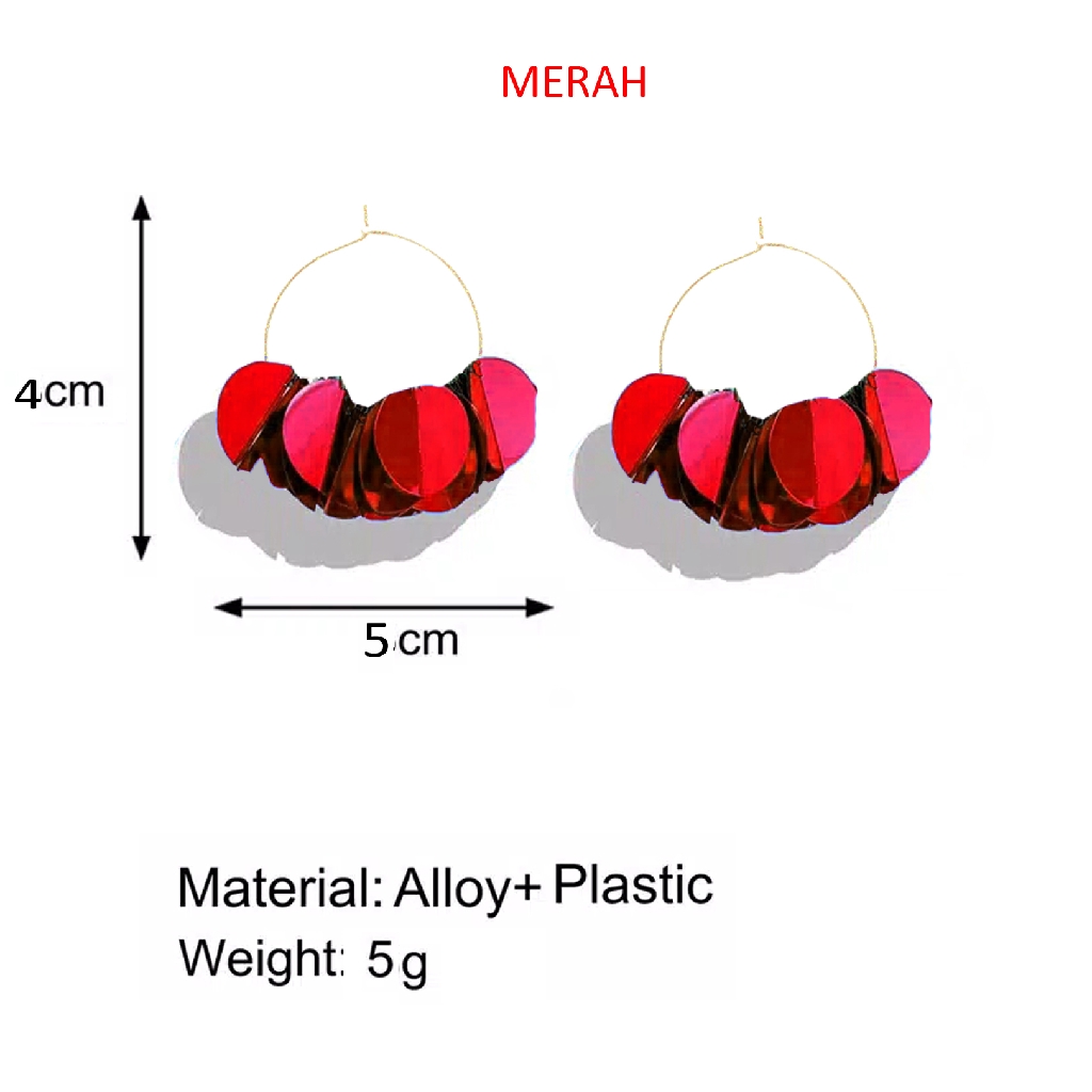 Anting Fashion Wanita Model Hoops Aneka Warna 424