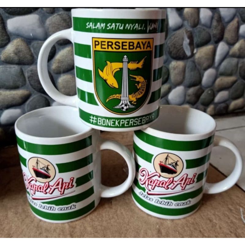 1pcs gelas kapal api Persebaya tebal