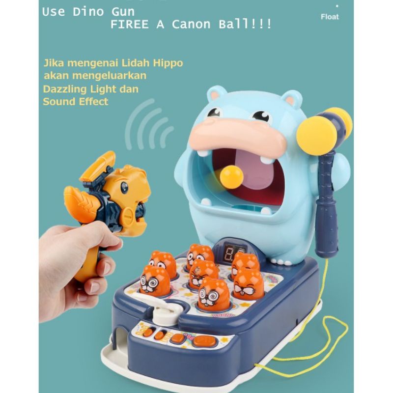 MAINAN ANAK WHACK A MOLE HIPPO