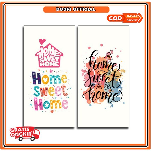 [NEW] Hiasan Dinding Tema Home Sweet Home Wall Decoration 15cm x 30cm