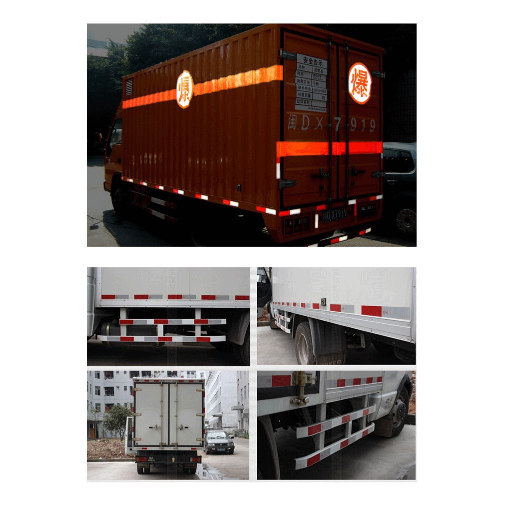 1pc Stiker Strip Reflektif Universal Untuk Peringatan Keamanan Berkendara Malam Hari