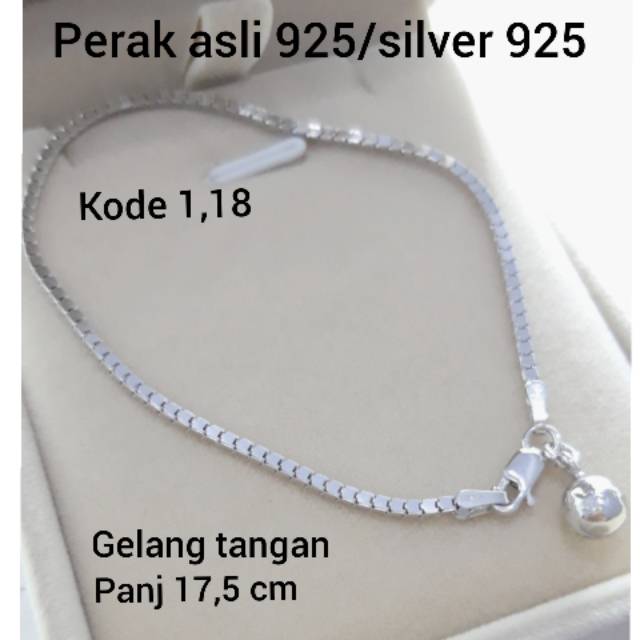 Gelang tangan mika kaca perak asli 925 lapis mas putih gelang perak/gelang murah/gelang wanita/gelan