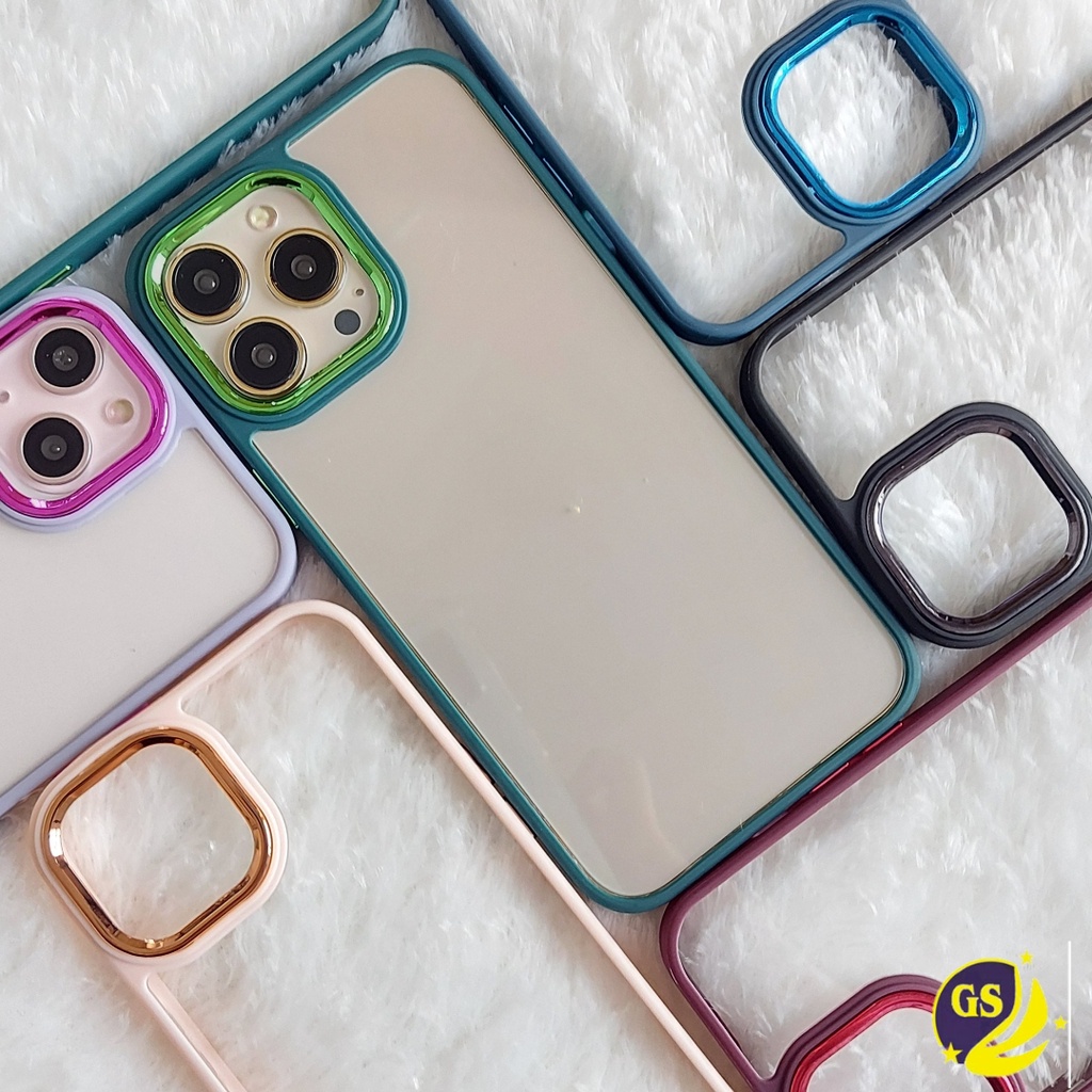 Case SAMSUNG A13 4G A23 4G 5G A53 5G A33 5G A72 5G A52 / A52S 4G 5G  A73 5G A22 4G Hardcase Macaron Clear Acrylic Chrome