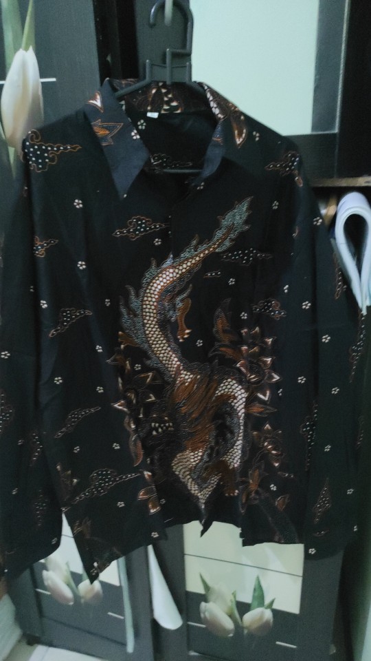 Kemeja Batik Pria Lengan Panjang Ukuran M L Xl Xxl