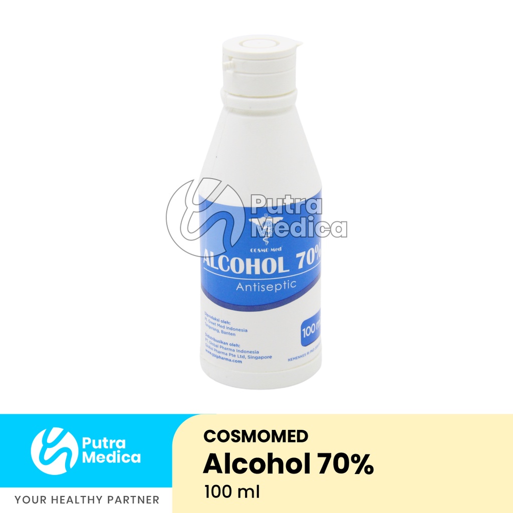 Cosmomed Alkohol 70% 100ml / Alcohol Antiseptic / Ethol / Desinfektan