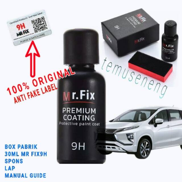 

100% Original 30Ml Cairan Pelindung Cat Mobil Mr Fix 9H Nano Wax Glosy Ekterior Anti Fake Label Ori