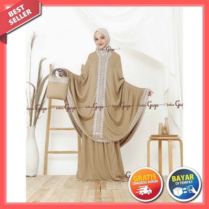 [Gmj1] Mukena Bali Rayon Tie Dye Renda Syafiyyah Grosir Mukenah Dewasa Terbaru Rukuh Adem Kekinian M