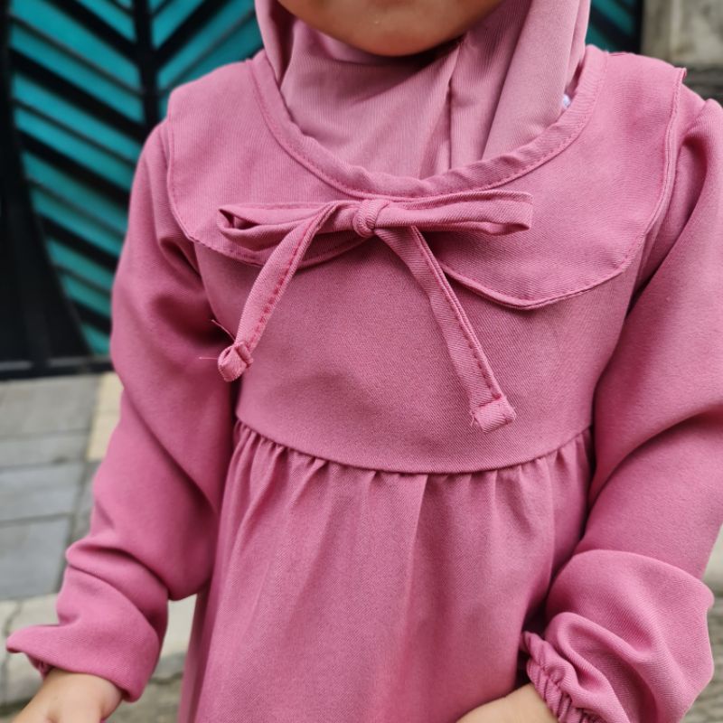 Hallybaba kids -  Gamis Anak 1-5Th Mango Twill Nasyana