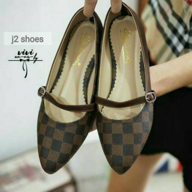 Sandal sepatu cewek murah LV cantik