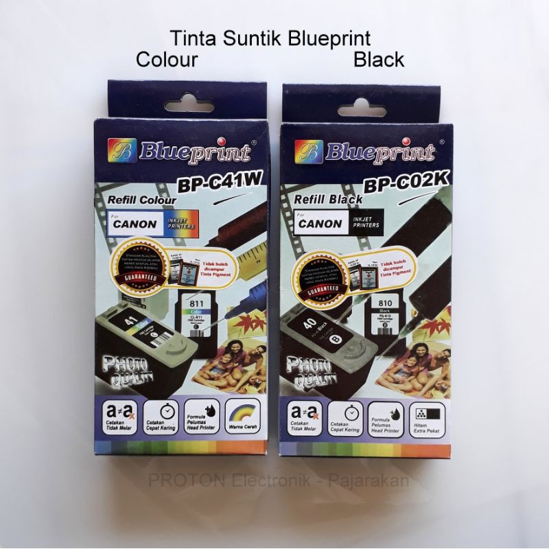 Tinta suntik BluePrint Refill catridge printer katrid Canon HP original