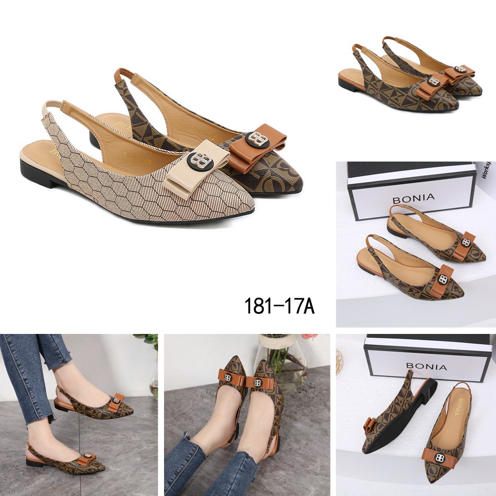 Bonia Monogram Flat Heel Shoes 181-17A