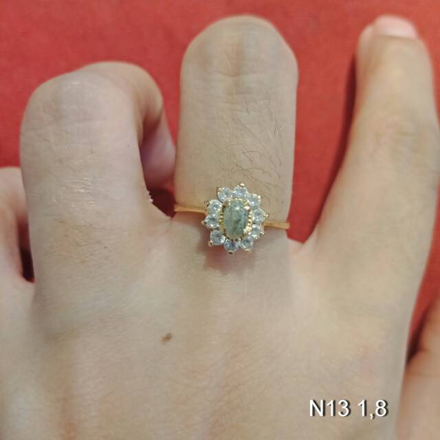 Cincin No 13 anak dan dewasa emas asli kadar 700 70% 22 1 2 g gr gram gold kuning selisih lilit wajik diamond batu