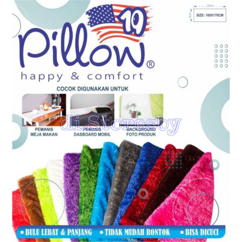 Taplak Meja Bulu Pillow/Dasboart Mobil