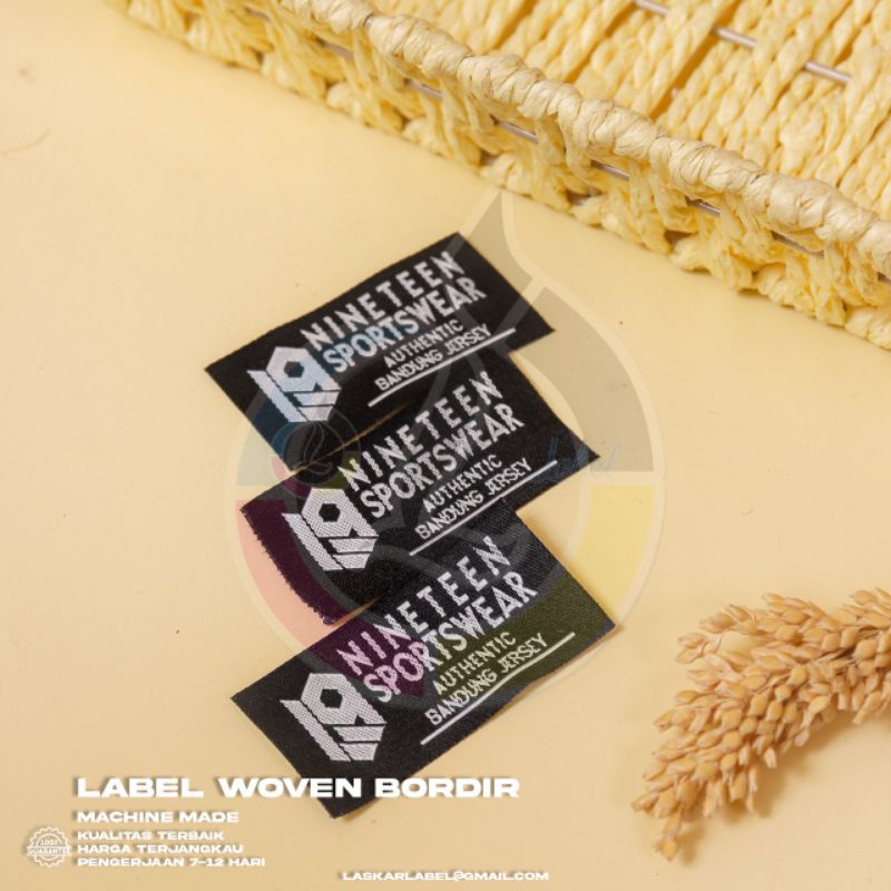 

woven bordir damask,label woven,label baju