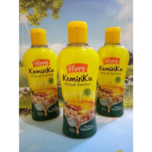 [COD] Happy Kemiriku Minyak Penumbuh dan Pelebat Rambut dalam 1 Minggu dengan Ekstra Vitamin E - 100ml