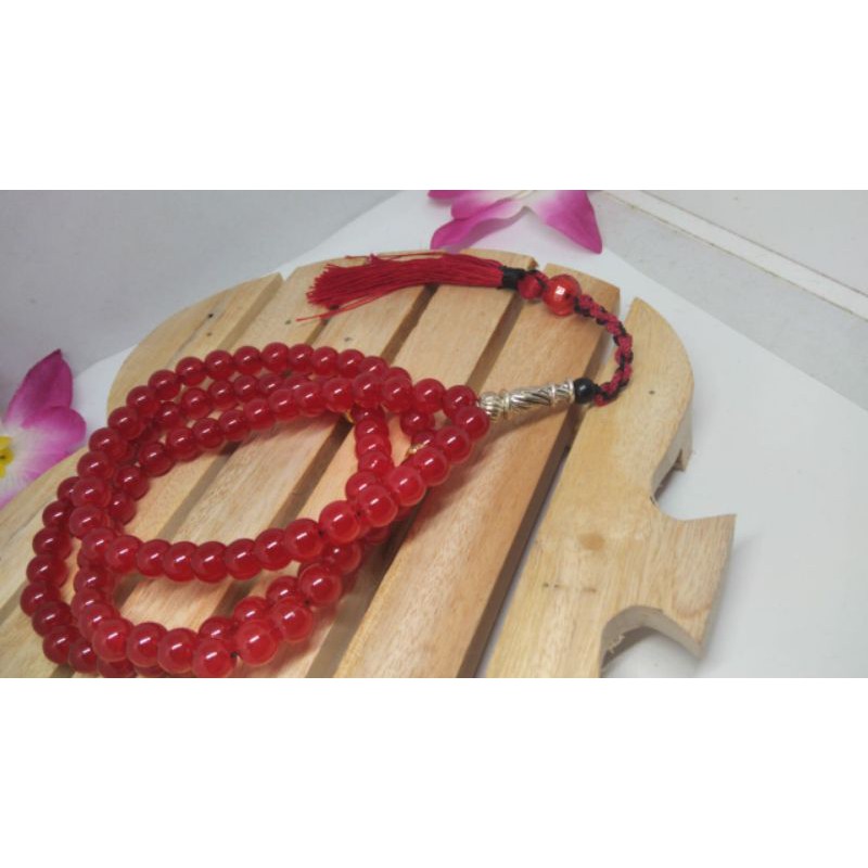 Tasbih batu merah marjan
