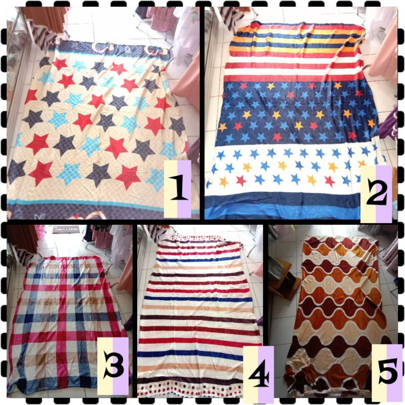 Selimut Bulu Motif Free Tas