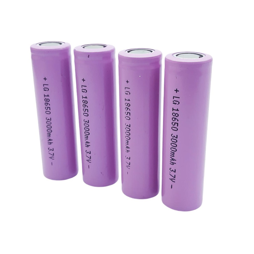 Batre 18650 Untuk Vape Senter Swatt Li-ION 3.7V - 3000mAh Paket 4pcs Warna Pink