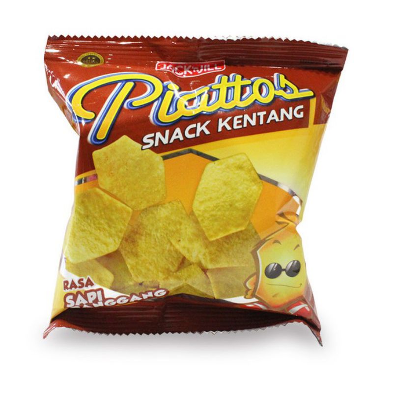 

PIATTOS PER DUS ISI 80 PCS X 11GRAM PIATOS KERIPIK KENTANG RASA SAPI PANGGANG KARTON GURIH RENYAH MURAH