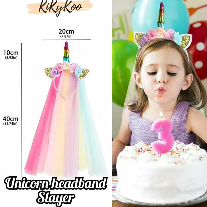 Bando Unicorn Rainbow Slayer/Bando Veil Anak/ Slayer Veil Anak Unicorn Terbaru