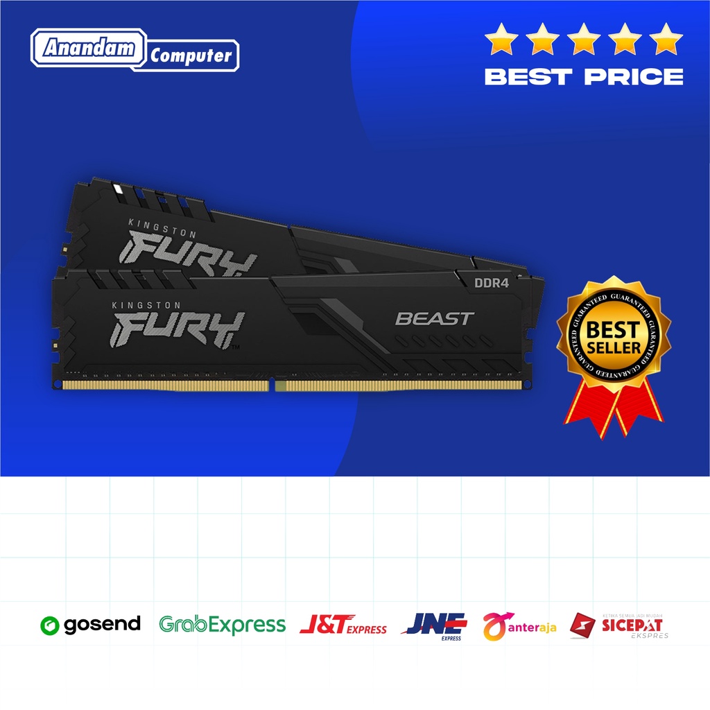 Kingston Fury BEAST 16GB Kit (8x2) DDR4 RAM 3200