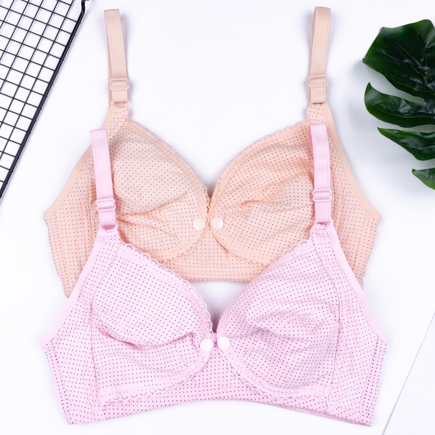 BEE - Bra Bh Menyusui Tanpa Kawat / Maternity Bra / Nursing Bra Motif Renda 9938-6618 JIAOZIDAIFANG