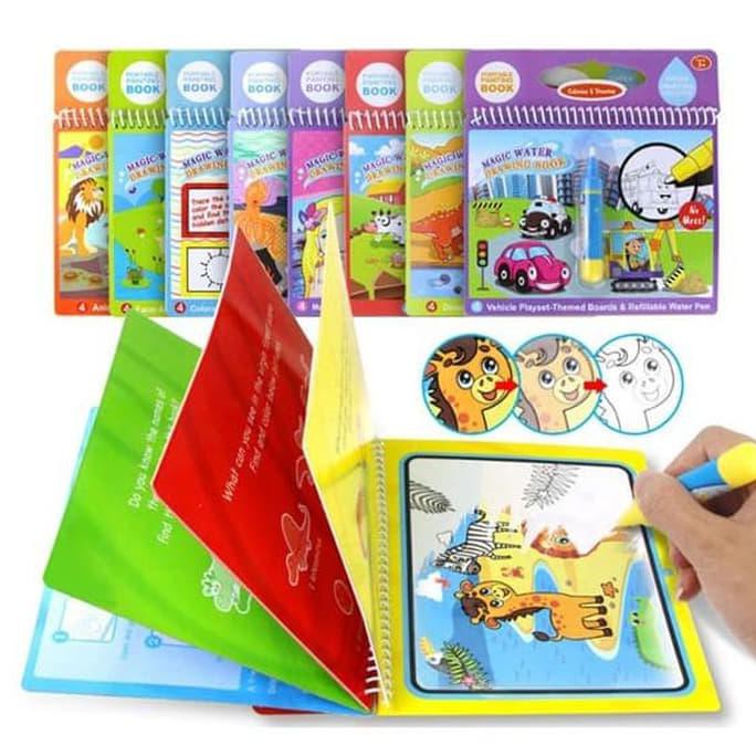 

Water Doodle Book Magic Water Drawing Book 7 Variasi Buku Gambar Ajaib