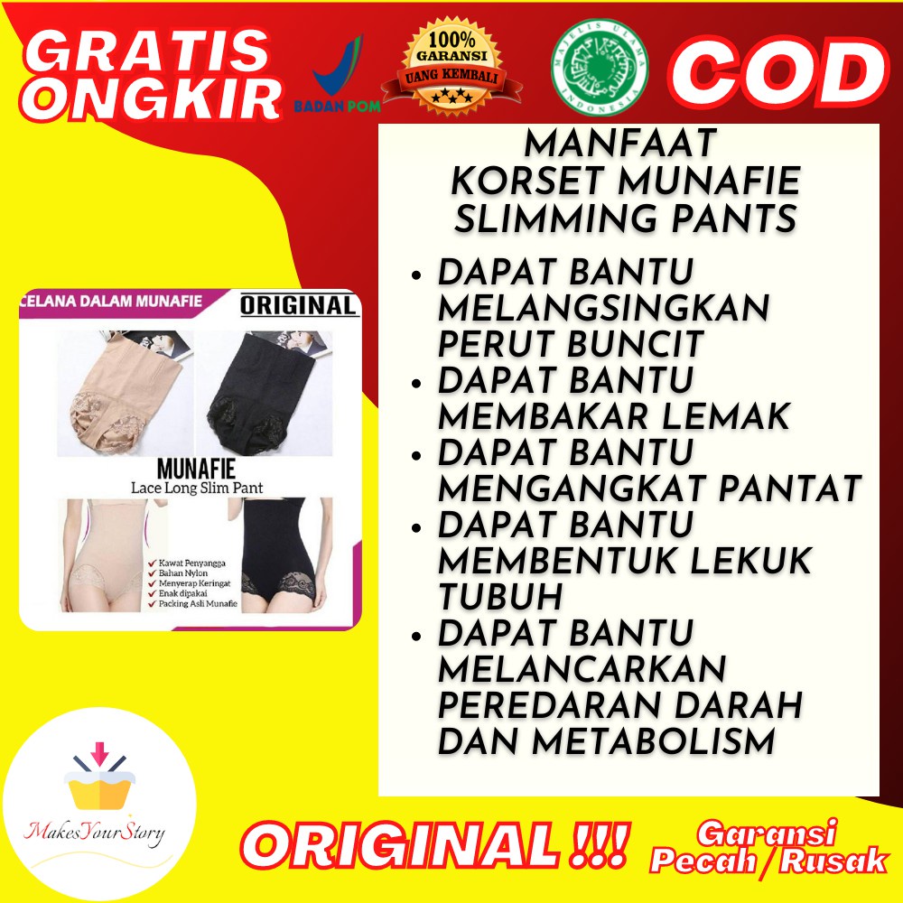CELANA MUNAFIE SLIMMING PANTS LACE HIGH MUNAFIE KORSET MUNAFIE CELANA DALAM KORSET CELANA WANITA