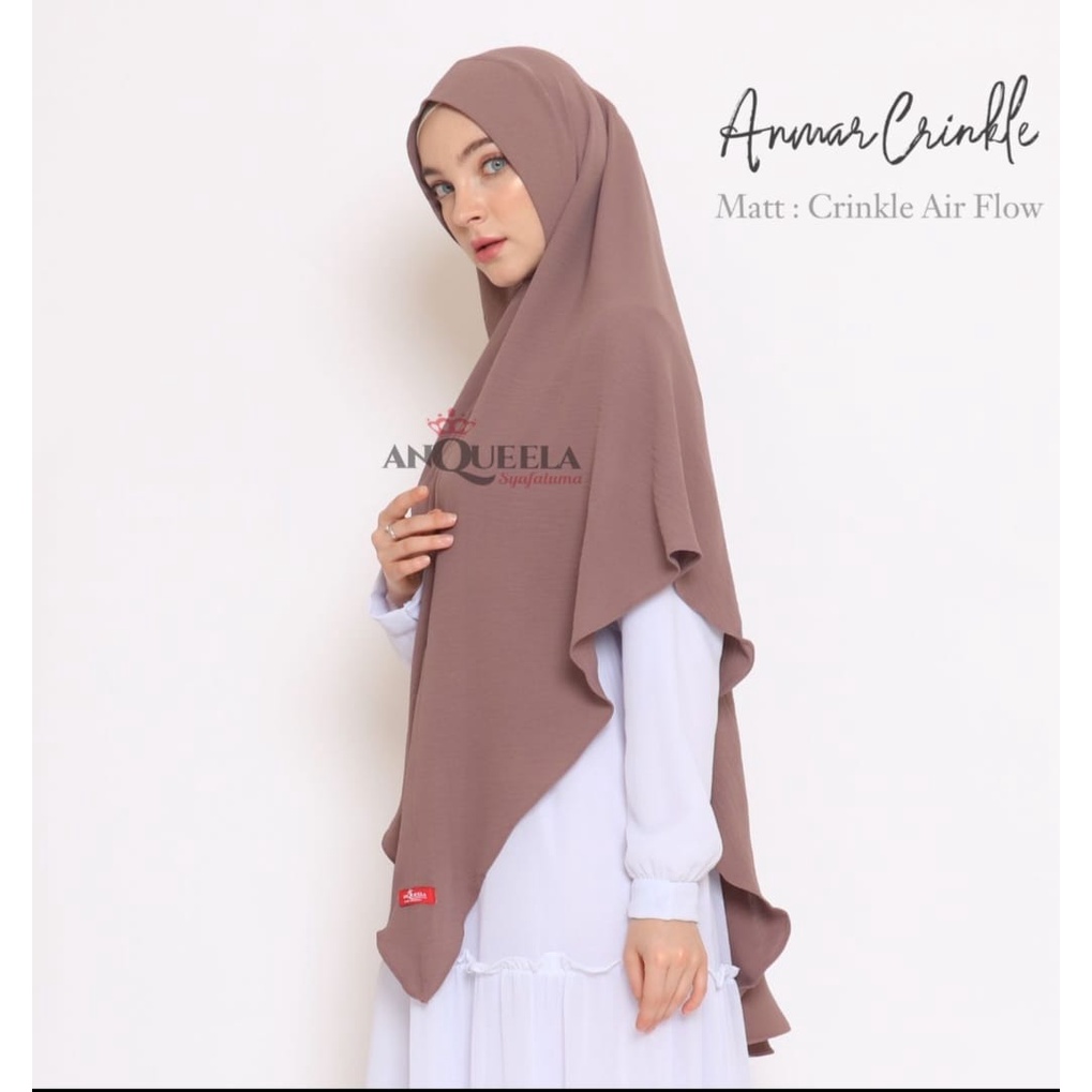 Anqueela Hijab | Khimar Anmar Crinkle