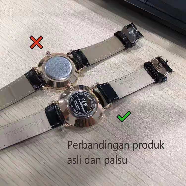 ✔ORI Danieel Wellingtoon JAM TANGAN PRIA +FREE BOX Baterai KULIT PREMIUM DIAMETER 4.2CM||JAMTANGAN FASHION PRIA