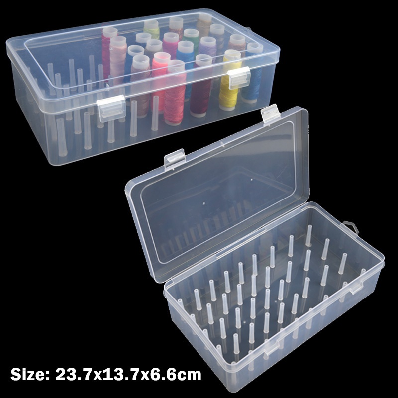 42pcs Case Organizer Holder Spool Bobbin Benang Jahit