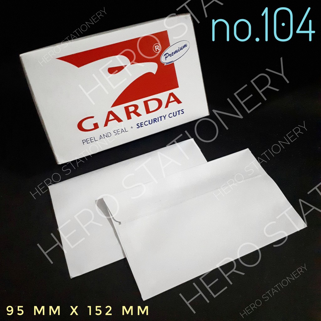 

Amplop surat putih polos garda kecil no 104 . 100 lembar