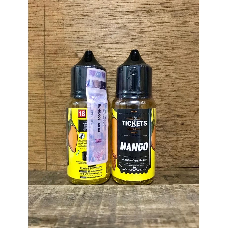 Mango Tickets Ticketsbrew Eliquid EJM 50ml 3mg MY ticket ejuice murah