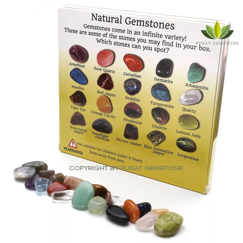 18 Pcs/set Alami Batu Kristal Batu Natural Batu Akik Batu Alam