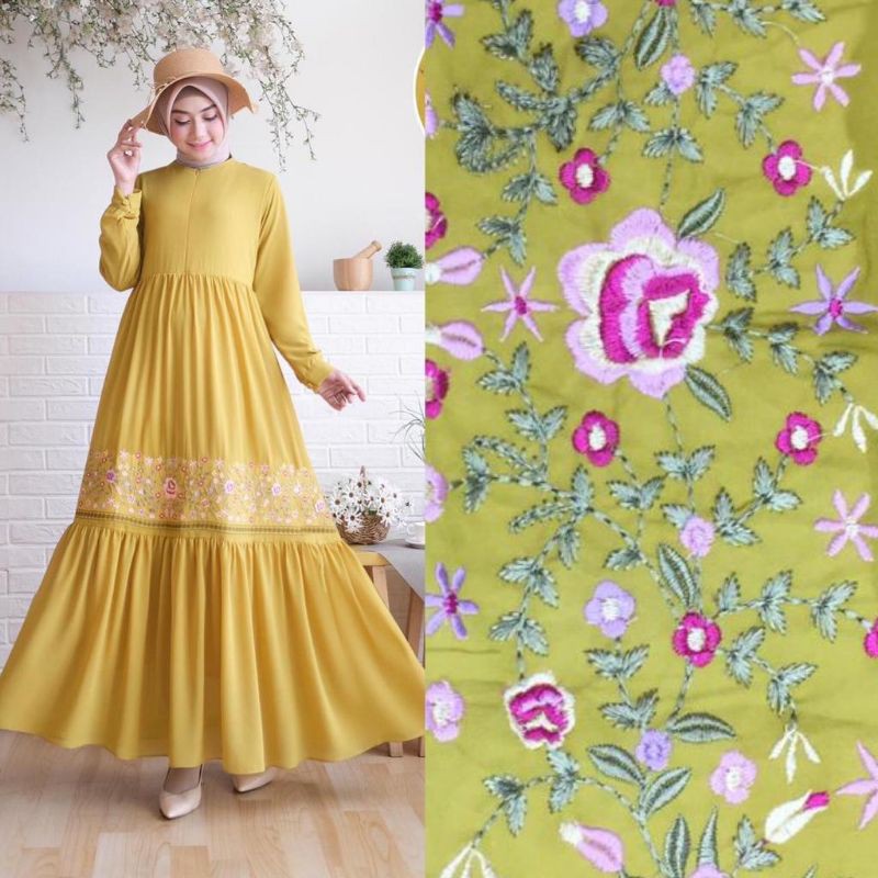 GAMIS BABYDOLL / GAMIS CERUTI / GAMIS KUNING / GAMIS CERUTY BORDIR/ GAMIS MUSTARD / GAMIS WARNA KUNI