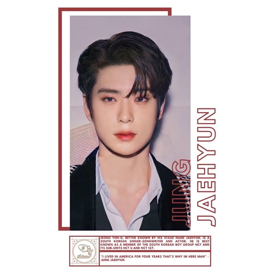 BAJU TULISAN BIO NCT JUNG JAEHYUN