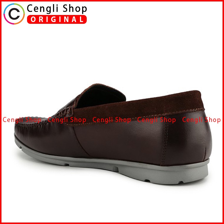 SEPATU PANSUS KULIT OBERMAIN PRIA ORIGINAL LOAFER CASUAL SEMI FORMAL COKLAT OM15