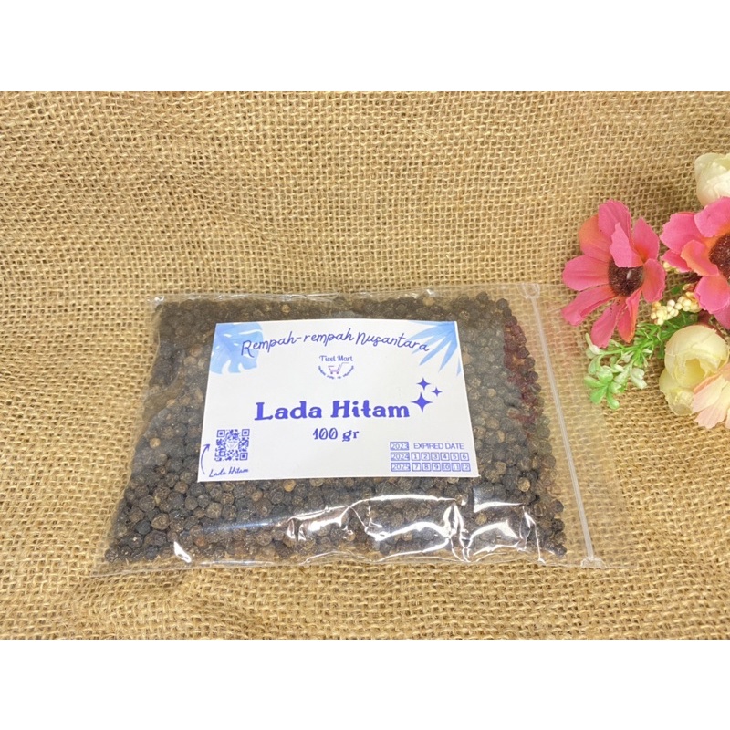 100gr | BIJI LADA HITAM ASLI | WHOLE BLACK PEPPER | herbal asli alami bumbu dapur penyedap masakan rempah nusantara indonesia