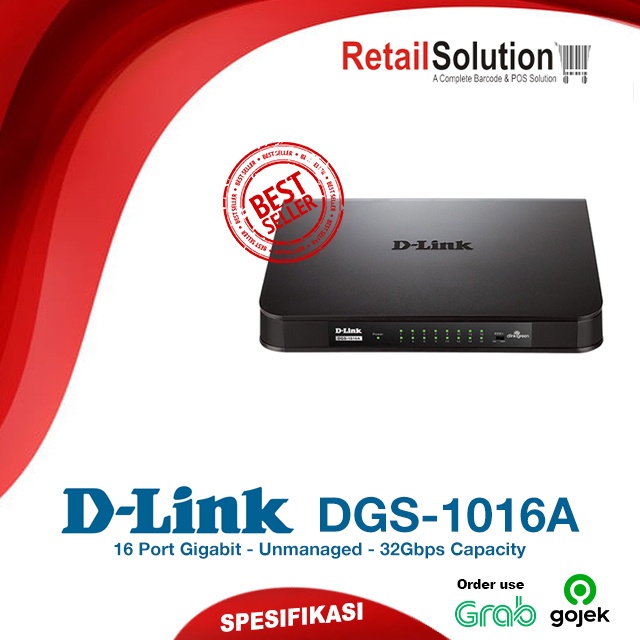 Switch Gigabit 16 Port - DLINK D-LINK DGS1016A / DGS-1016A / DGS1016 A