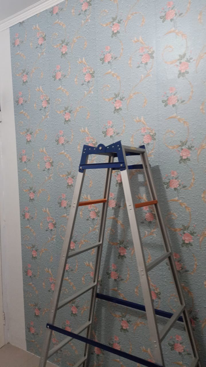 Walpaper Dinding Motif Mawar Pink Ulir Kuning 3d Kode Fs0812