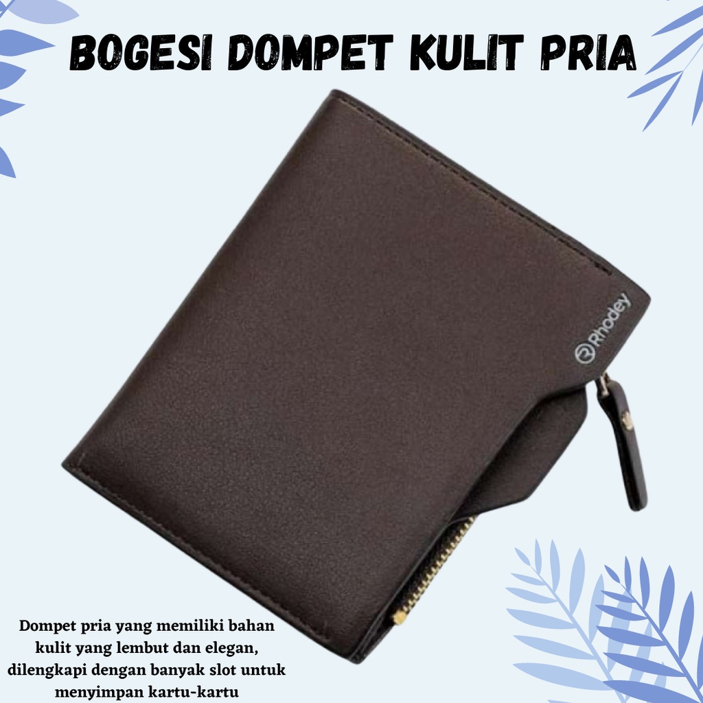 TERBARU!! Bogesi Dompet Kulit Pria -Hitam