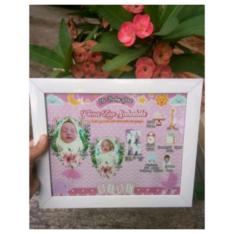 biodata anak lucu custom+bingkai