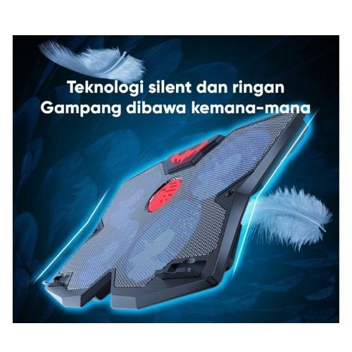 NOTEBOOK COOLER S400 | COOLING PAD S400 | PENDINGIN LAPTOP 4 KIPAS LED