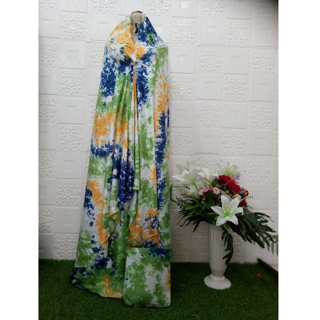 Mukena Dewasa Jumbo Bali TieDye, Mukena Batik Katun Rayon