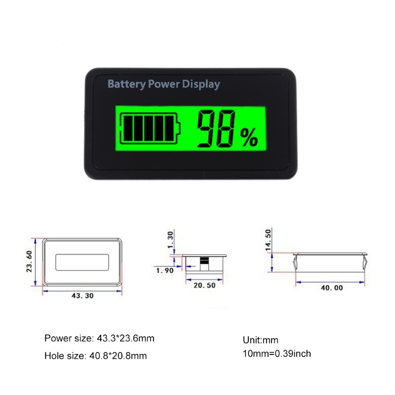 Mary Voltmeter Tester Kapasitas Baterai Digital Dengan Monitor Level Persentage