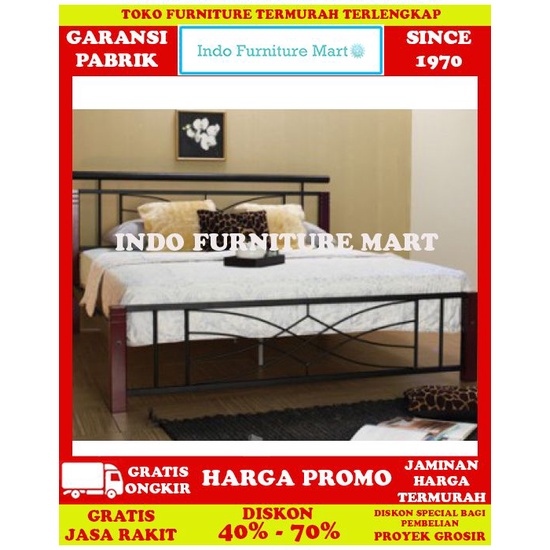 Tempat Tidur Ranjang Besi Bed Frames Orbitrend Double Aries 160