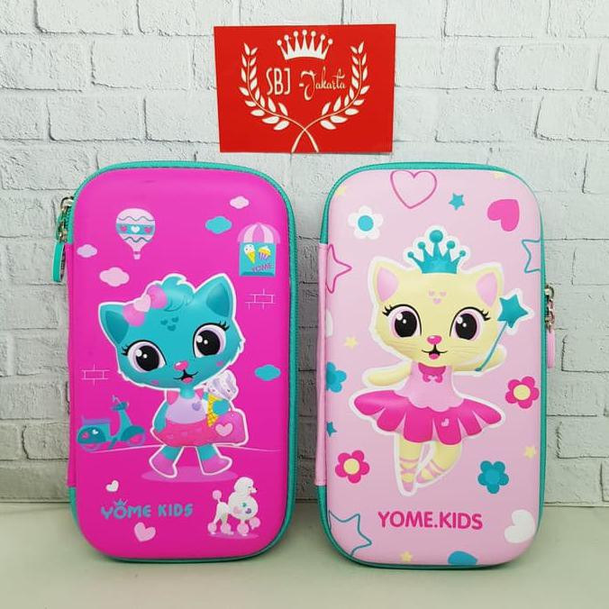 

Promo !!!! Termurah !!! Tempat pensil Alat tulis smiggle EVA Hardcase Kitty Cat waterproof - Pink