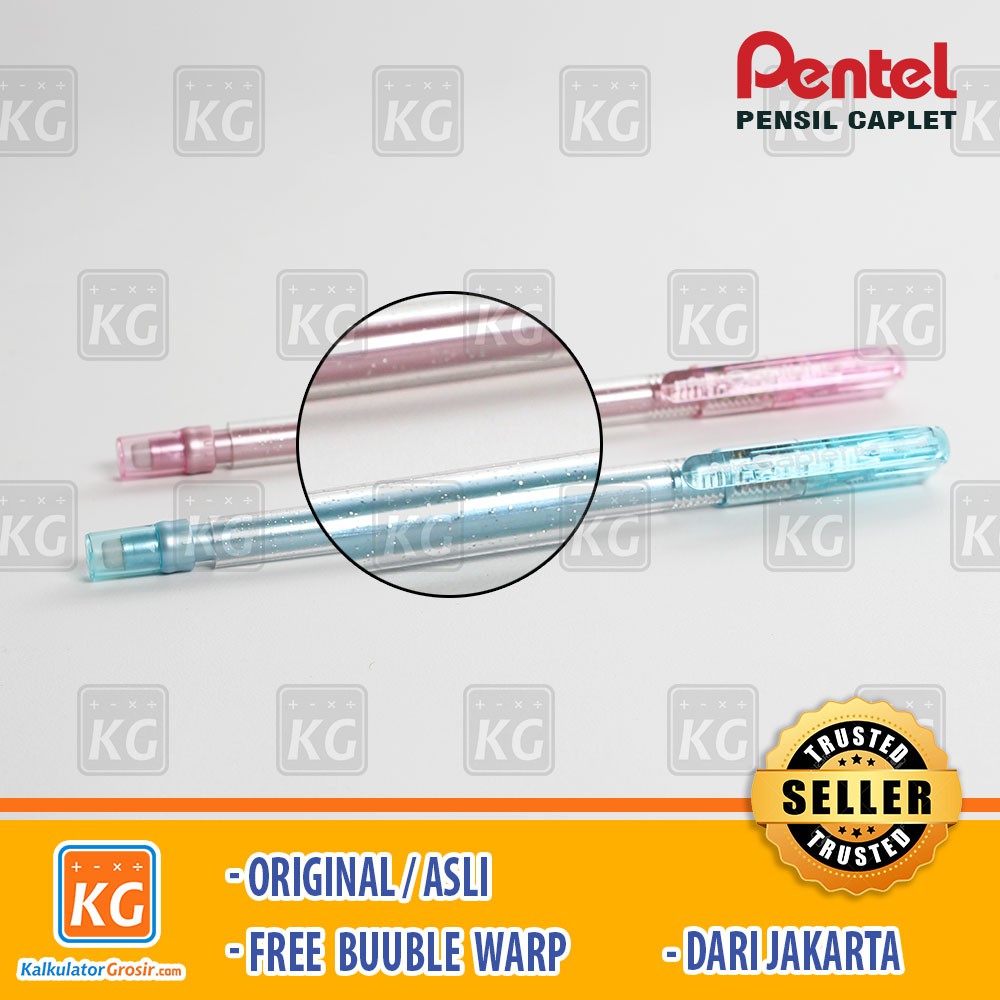 Pensil Caplet Pentel / Pensil Mekanik A105 0.5 Original / Asli Transparan Pensil Pentel