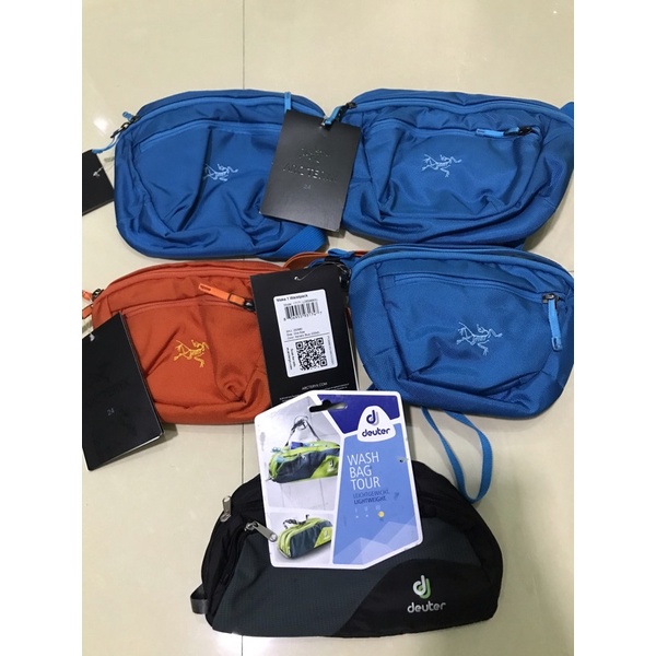 4 Tas Arcteryx (Maka 2 & Maka 1) & 1 deuter washbag ORIGINAL