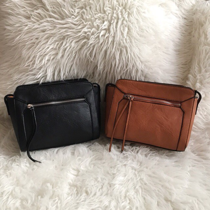 Tas Selempang Wanita Import Branded Stradivarius Suede Sling Bag Fashiun Cewek Murah Bahan Awet